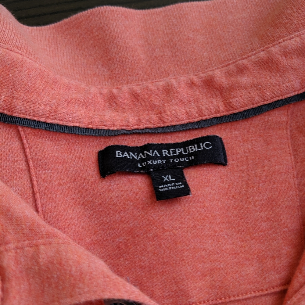 Banana Republic Luxury Luxe Touch Polo XL orange